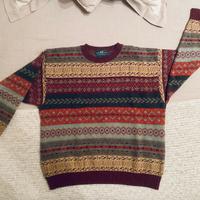 pullover Henry Cotton righe multicolor lana tg. XL
