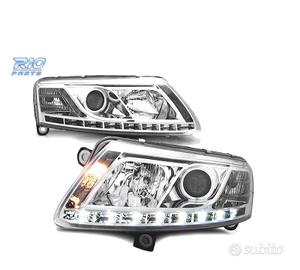 FARI AUDI A6 C6 04-08 CON DRL TRU CROMATI