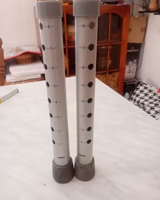 Coppia di Gambe di Ricambio per Sgabello da Doccia