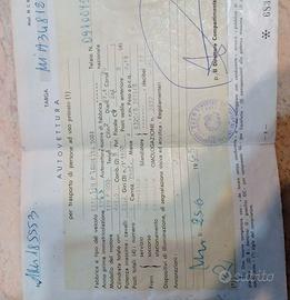Carta di circolazione FIAT 500 del 1965