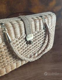 borsa vintage RATTAN - anni '60 - da picnic
