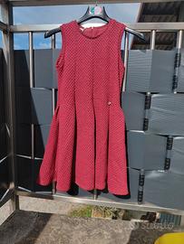 Vestito bordeaux bambina 