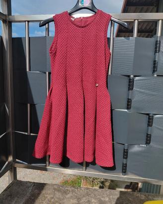 Vestito bordeaux bambina 