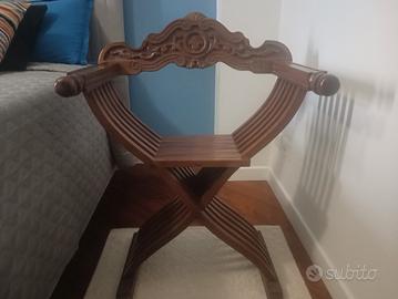 sedia legno capotavolo