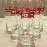 6 bicchieri in vetro PERONI