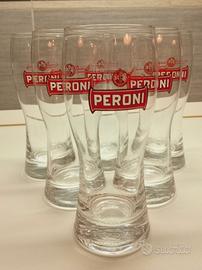 6 bicchieri in vetro PERONI