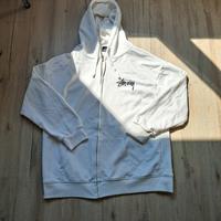 Felpa bianca stussy con la zip