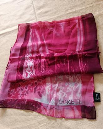 Sciarpa/ foulard Lancetti vintage 100% seta