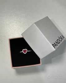 anello cuore rosso Pandora originale