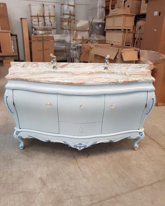 MOBILE BAGNO BAROCCO DOPPIO LAVABO CON MISCELATORI