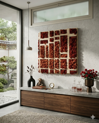 Quadro Design Muschio Stabilizzato 58x58