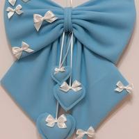 Fiocco nascita bimbo artigianale 