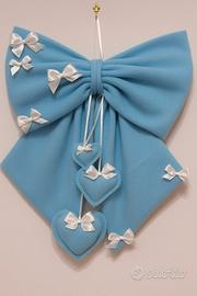 Fiocco nascita bimbo artigianale 