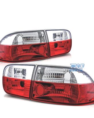FANALI HONDA CIVIC 91-95 ROSSO CROMATO