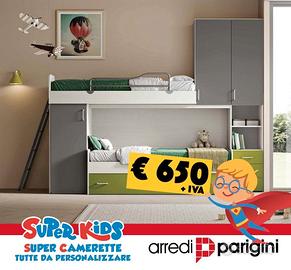 Cameretta a soppalco - RETI A DOGHE INCLUSE 40