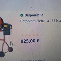 Betoniera elettrica 165ls