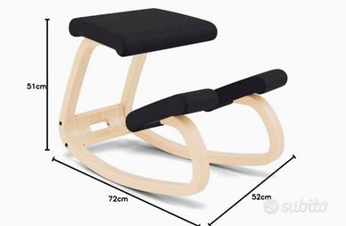 Varier Variable Seduta Ergonomica in Legno, Nero