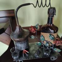 Porta Bottiglia e Bicchierini Vintage "Alambicco"