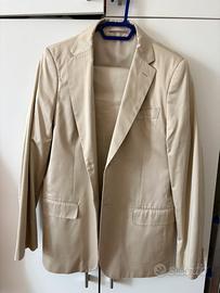Completo uomo giacca blazer e pantalone beige