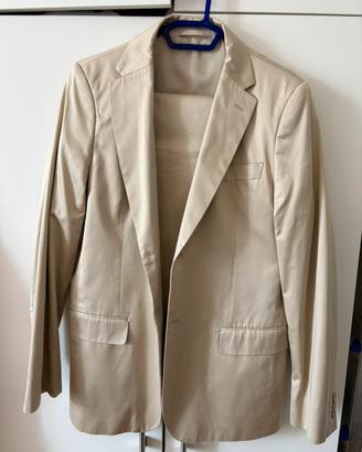 Completo uomo giacca blazer e pantalone beige