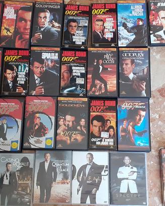 007 james bond collezione originale 25 vhs/dvd