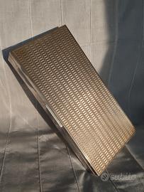 portasigarette vintage argento 800 e legno