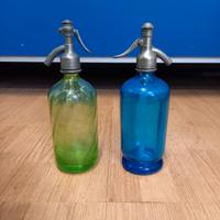 Coppia bottiglie seltz vintage Gariboldi