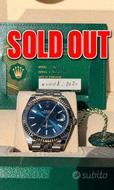Rolex Datejust 126334 Quadrante Blu 2021 Full Set