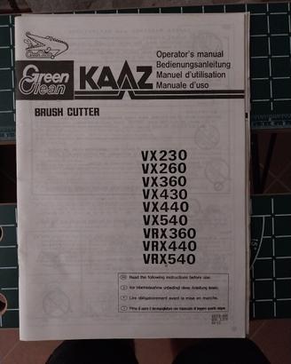 manuale kaaz tagliaerba