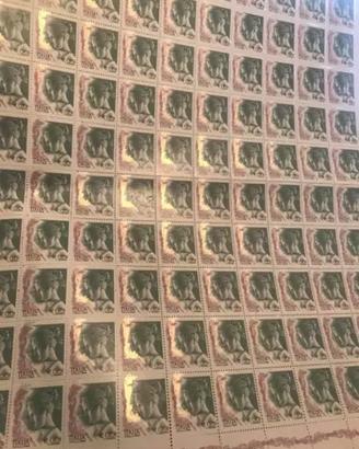 Foglio 100 pz Donna nell'arte € 0,01-2003 Varietà