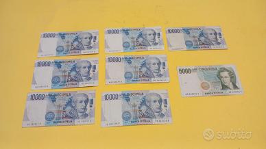 Banconote da 10.000 e 5.000 lire italiane, Lit -
