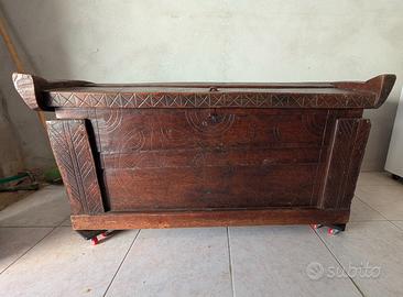 Cassapanca antica ‘800 in legno massello