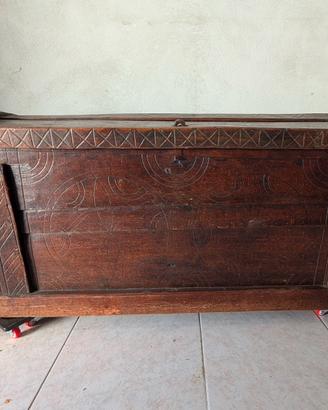 Cassapanca antica ‘800 in legno massello