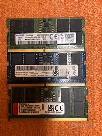 16gb ddr5 kingstone 5600 samsung 4800 pc5 sodimm