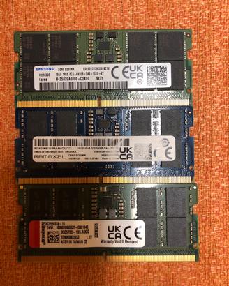 16gb ddr5 kingstone 5600 samsung 4800 pc5 sodimm