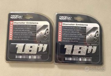 Emblema logo 3D diamanti misura cerchione 18"