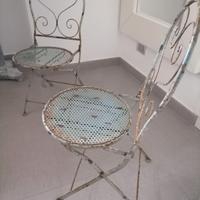 Coppia sedie da giardino vintage