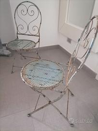 Coppia sedie da giardino vintage