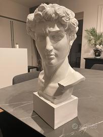 Busto David in resina bianca