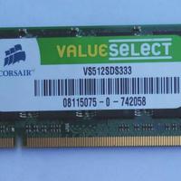 Memoria SODIMM DDR da 512 MB, 333 MHz CORSAIR
