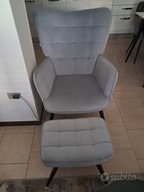 Poltrona con poggiapiedi