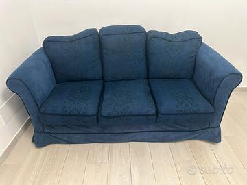 Divanoletto 3 posti sfoderabile Blu