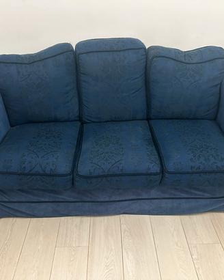 Divanoletto 3 posti sfoderabile Blu
