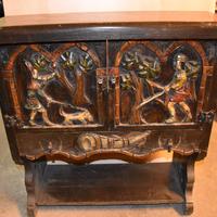 2 mobili e 1 appendiabiti in legno