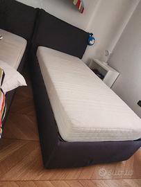 letto singolo con contenitore