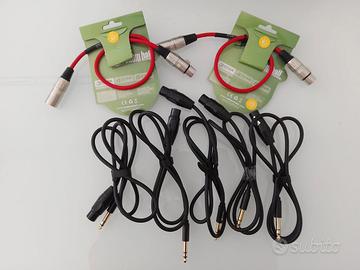 Lotto cavi audio XLR Cannon Jack 6.3mm