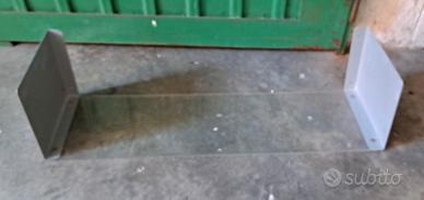 portalibri in plexiglass e acciao