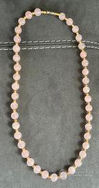 Collana con perle rosa