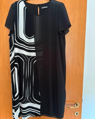Vestito nero elegante manica corta tg.45 forte