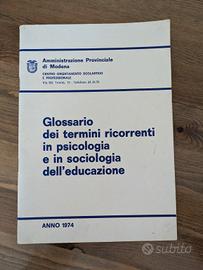 Glossario per psicologia e sociologia dell'educazi